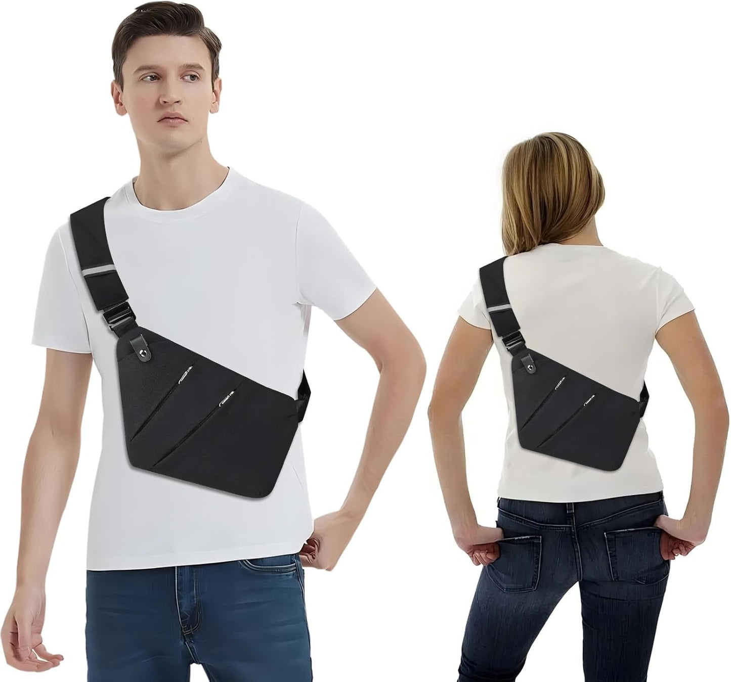 Sling Bag Anti-Theft Crossbody Bag for Women Men Sling Backpack Multipurpose Travel Essentials Hiking Chest Bag Daypack