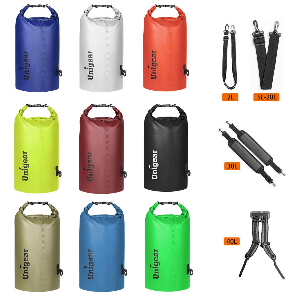 Unigear Dry Bag Waterproof, Floating and Lightweight Bags for Kayaking, Boating, Fishing, Swimming