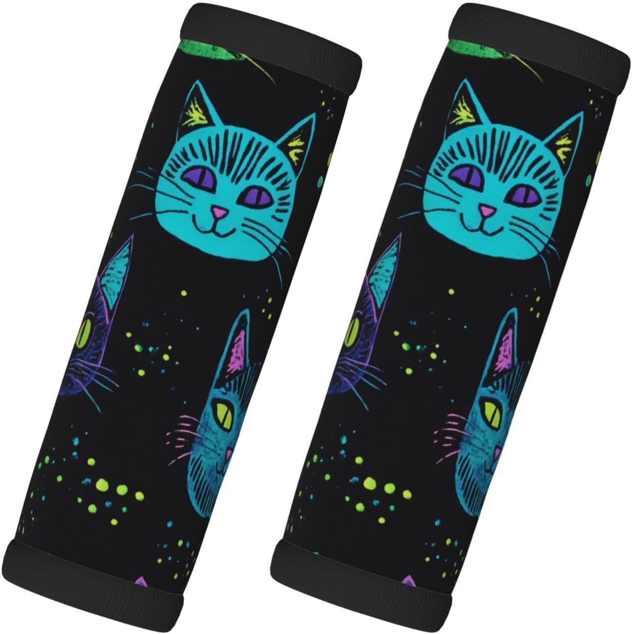 Fluorescent Colors Cats Luggage Handles Wrap Grips For Suitcases Luggage Travel Accessories For Airplane 2pcs