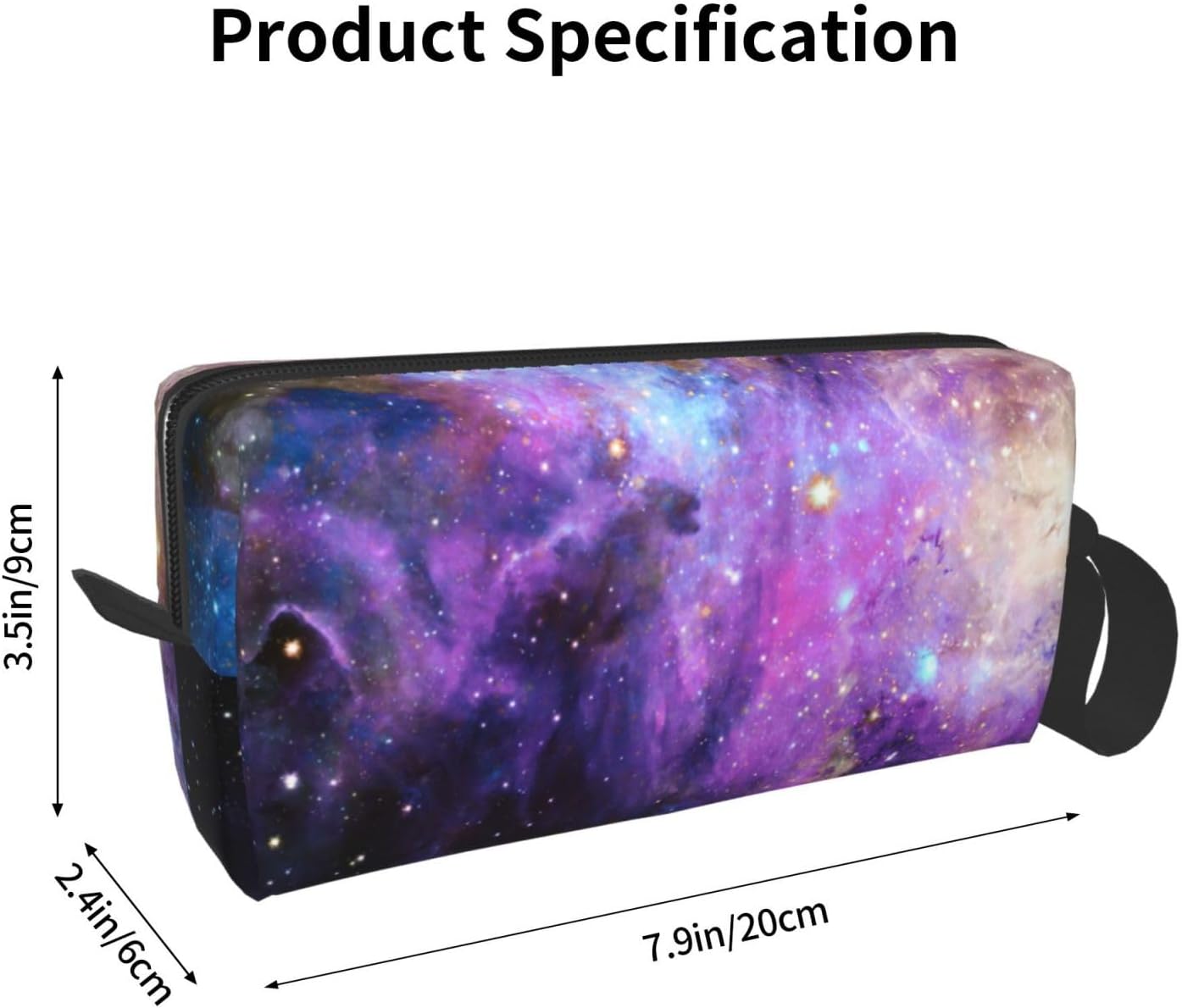 Galaxy Space Starry Makeup Bag Small Compact & Durable Travel Cosmetic Bag Organizer Oxford Fabric Impact-Resistant Multi-Purpose Storage Perfect for Travel, Gym, Daily Use