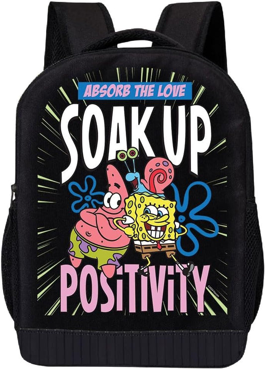 SpongeBob SquarePants Backpack for School | Kids Travel Backpack School Backpack | Kids Backpack for Girls, Boys, Toddlers, Unisex (Soak Up Positivity)