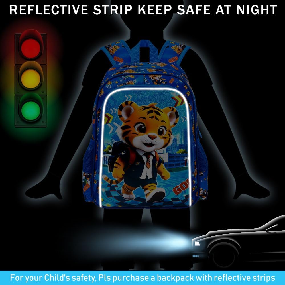 3PCS Dinosaur Backpack for Boys, 16 Inch Kids Water Resistant Preschool Elementary Kindergarten Bookbags and Lunch Box