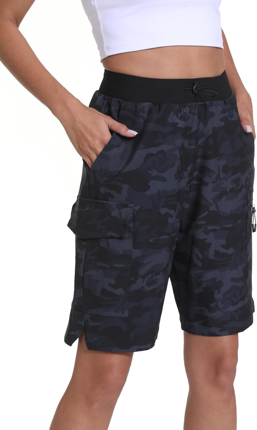 Women's Hiking Cargo Shorts Quick Dry Lightweight Shorts for Travel Athletic