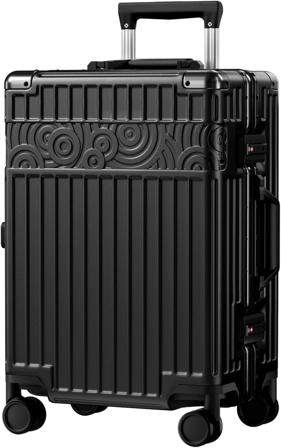 Krute Aluminum Frame Carry On Luggage with Wheels 20inch Hard Shell Zipperless Luggages PC+ABS Suitcase with TSA Lock