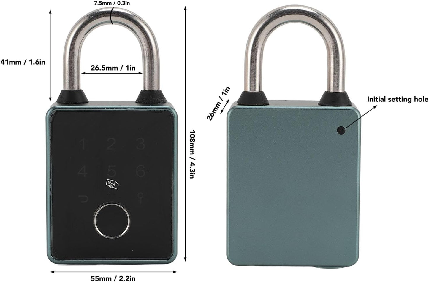 Fingerprint Padlock, Smart Padlock with Keyless Biometric, APP Control & Key Backup, Outdoor Heavy Duty Locker Lock for Gym Locker, Door, Luggage, Suitcase, Backpack