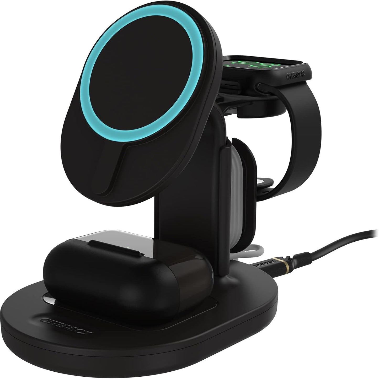 OtterBox 3-in-1 Wireless Charging Station 2.0 for MagSafe - Black
