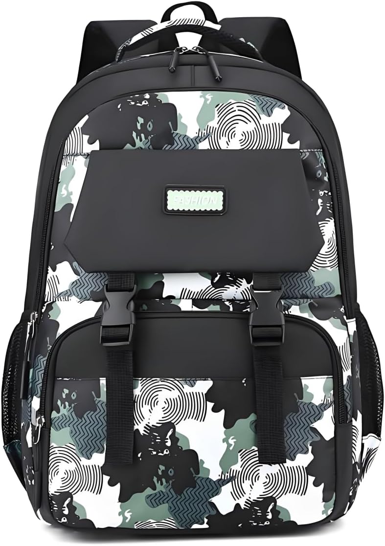 Backpack for Boys Kids School Bags Teen Elementary Middle Student Backpacks 16 inch Laptop Bag Back Packs(Green)