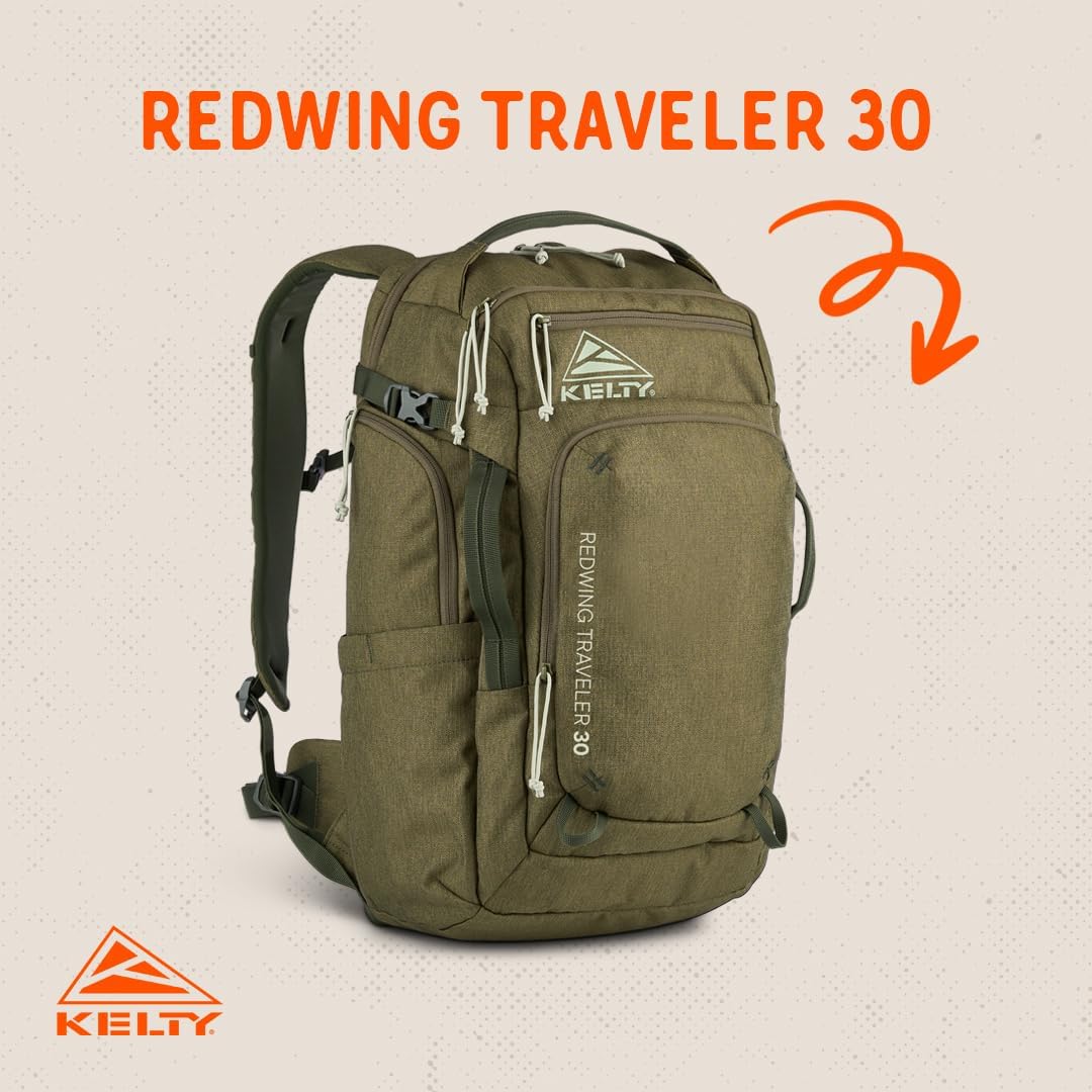 Kelty | Redwing Traveler Backpacks, Travel Pack for Adventure Travel | Burnt Olive & Black