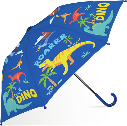 Kids Umbrella, Safety Windproof Umbrella with Easy-Grip Hook Handle for Toddler Girls and Boys