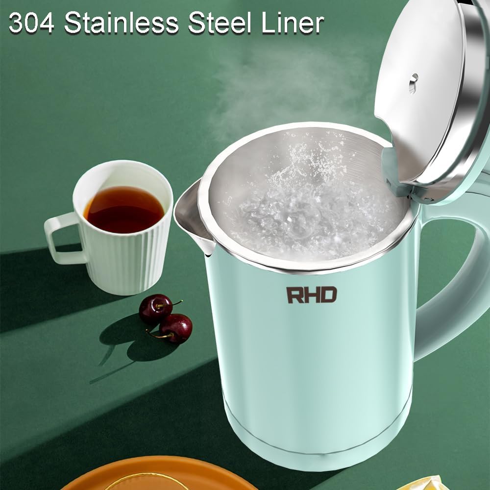 RHD 0.5L Small Portable Electric Kettle, 600W Stainless Steel Travel Kettle