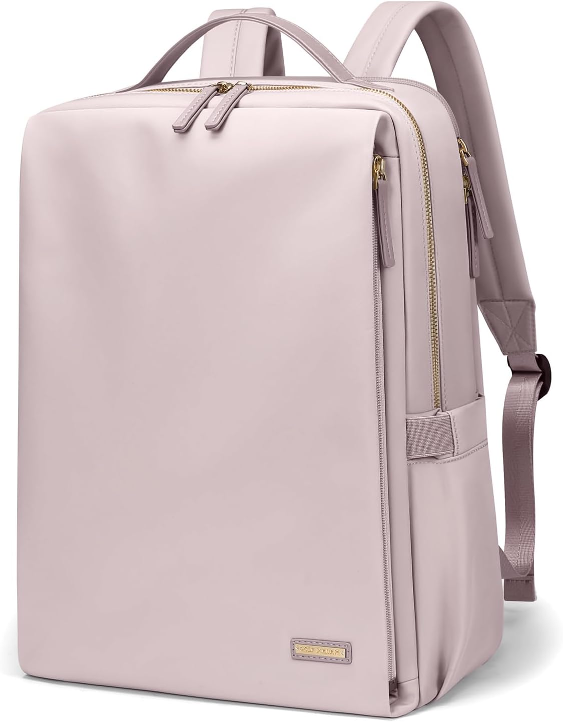 Stylish Laptop Backpack for Women Airline Approved Perfect for Work College and Travel Multi-Functional Casual Daypack Fits 15.6 Inch Notebook (Pinkish Grey)