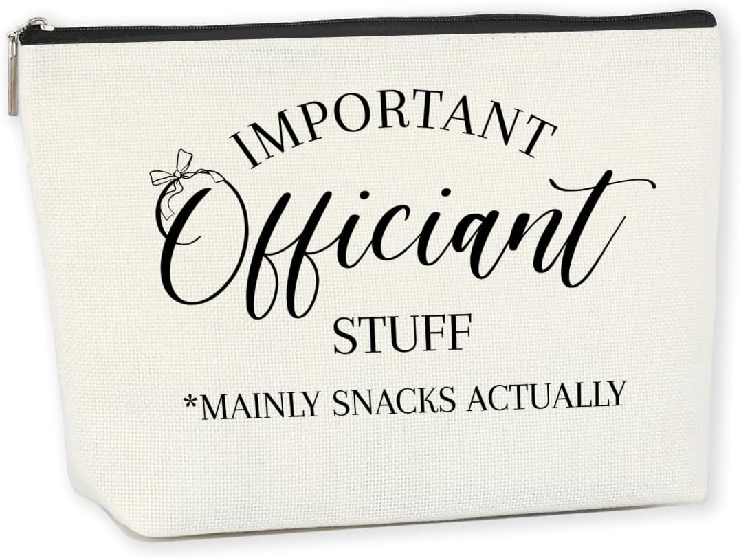 Wedding Officiant Gift Bridal Shower Gifts Engagement Gifts for Couples Makeup Bag Cosmetic Bag for Women Female Lady Friend Coworker Bachelorette Party Officiant Proposal Gift Honeymoon Gifts