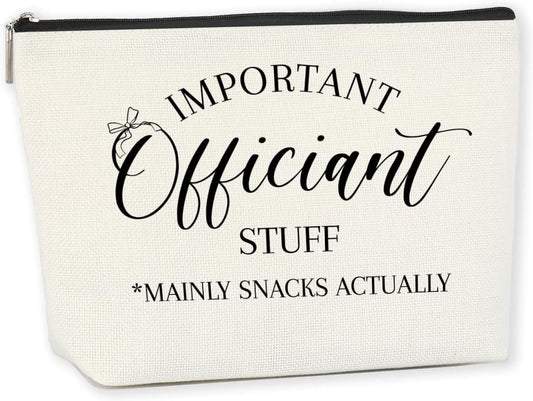 Wedding Officiant Gift Bridal Shower Gifts Engagement Gifts for Couples Makeup Bag Cosmetic Bag for Women Female Lady Friend Coworker Bachelorette Party Officiant Proposal Gift Honeymoon Gifts