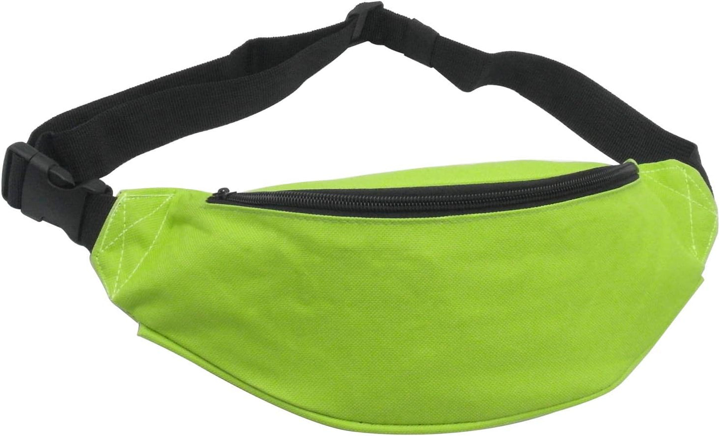 Unisex Fanny Pack for Women Men, Fashion Sporty Multi-purpose 2-Zipper Waist Belt Bag Fanny Pack Waist Bag Adjustable Strap for Sport Hiking Traveling Passport Wallet (Green)