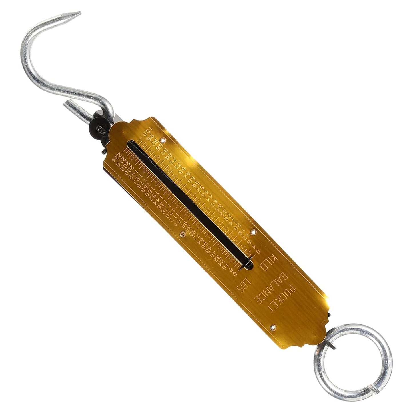 VALICLUD Spring Fish Scale, Portable Fishing Scale with Hook Large Handle Hanging Luggage Scale Handheld Aluminum Tube Weigher