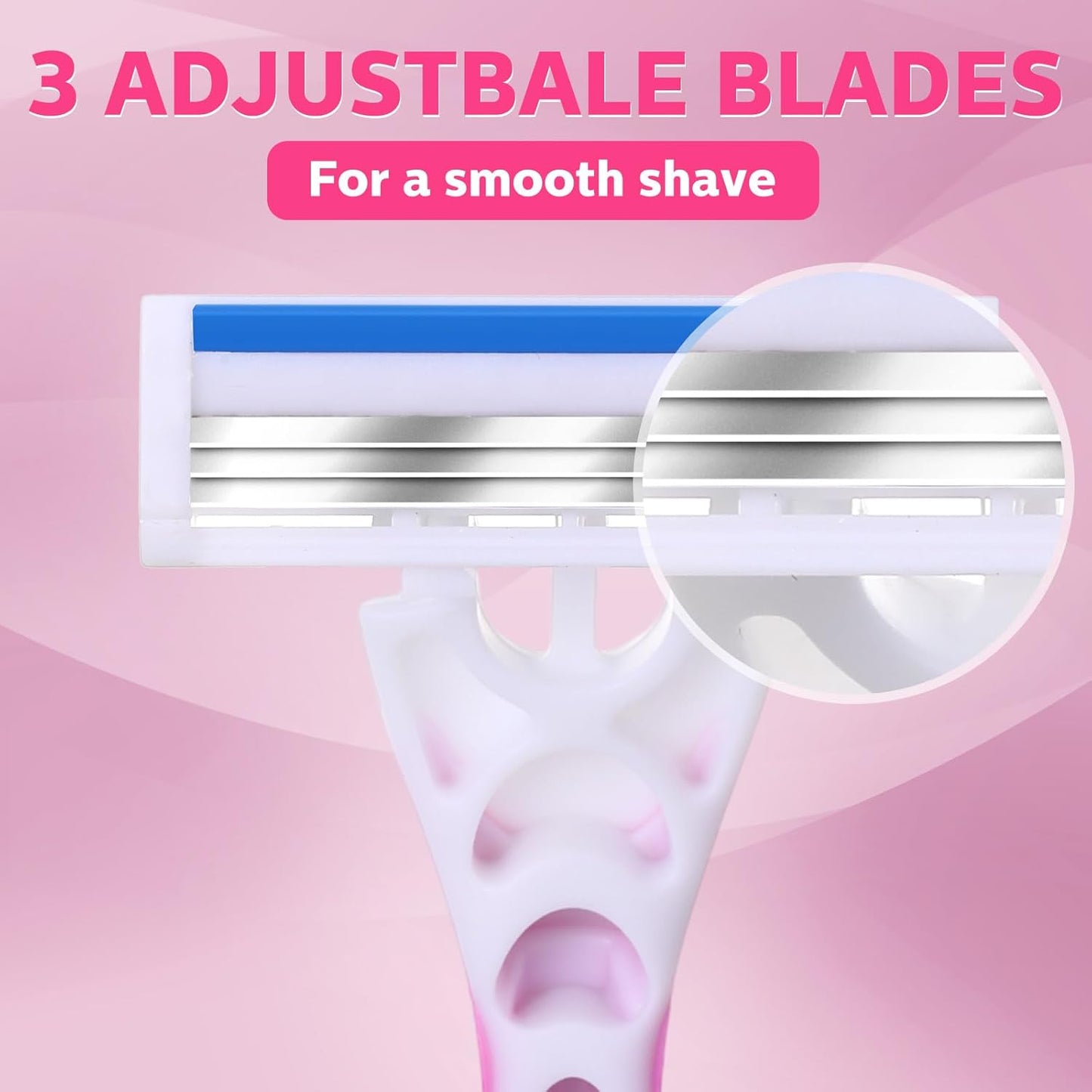 12 Count Women's Disposable Razors Blades Bulk 3 Blade Razors for Women Disposable Head Razor Sensitive Skin Razor Comfortable Shave for Bathing Hotel Travel