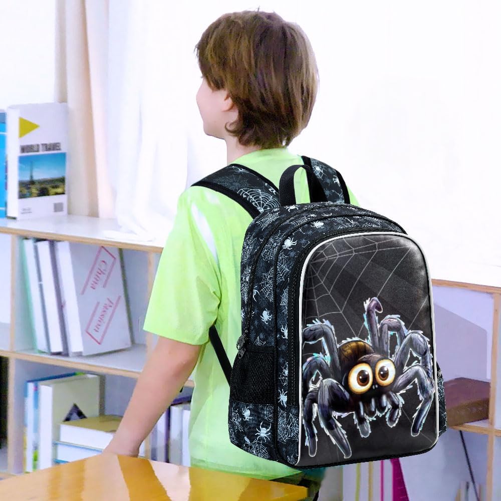 3PCS Dinosaur Backpack for Boys, 16 Inch Kids Water Resistant Preschool Elementary Kindergarten Bookbags and Lunch Box