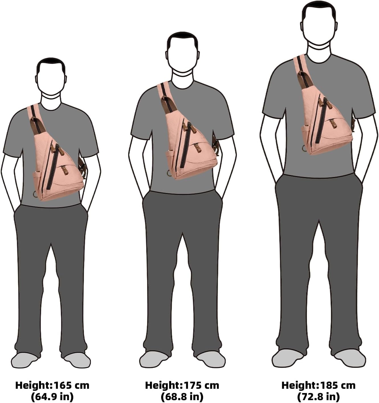 KL928 Sling Bag - Small Crossbody Backpack Shoulder Casual Daypack Rucksack for Men Women