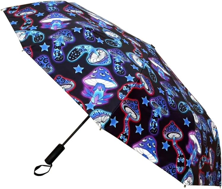 Windproof Travel Automatic Umbrella, 10 Ribs, Rainproof Foldable, Uv-Resistant, Portable