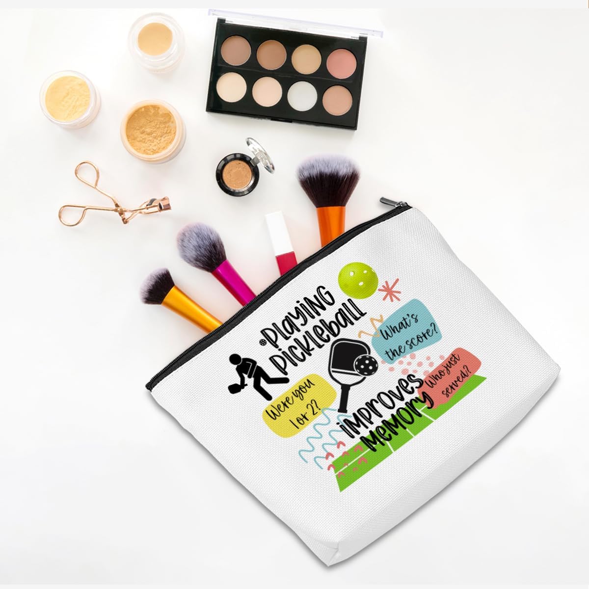 Pickleball Gifts Funny Makeup Bag Pickleball Accessories Cosmetic Bag Pickleball Zipper Pouch Pickleball Lover Gifts for Women Lovers Player Coach Grandma Mom Christmas Birthday Gifts