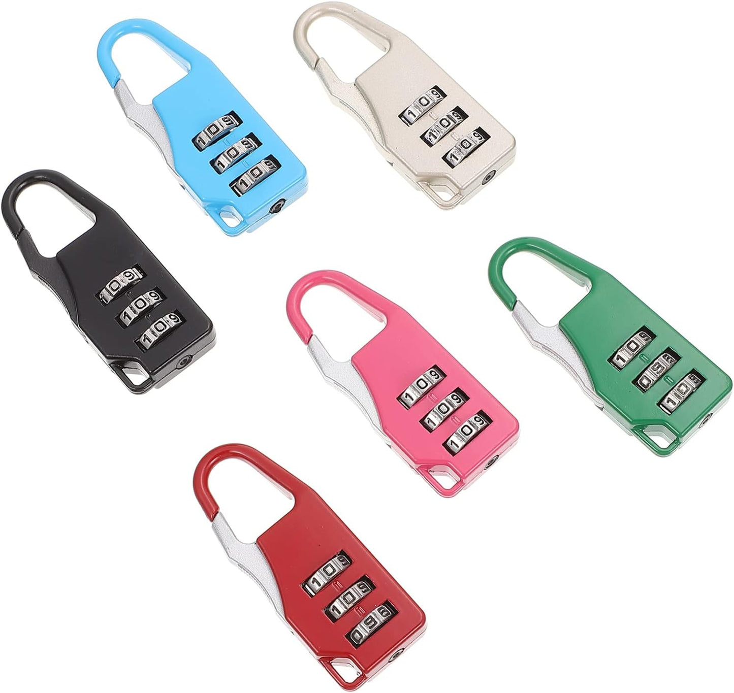 EXCEART 4 Digit Lock Mini Locks 6pcs 3 Digit Hanging Luggage s Mini Cipher for Backpack Drawers Suitcase Baggage er s Jewelry Box Password Pad
