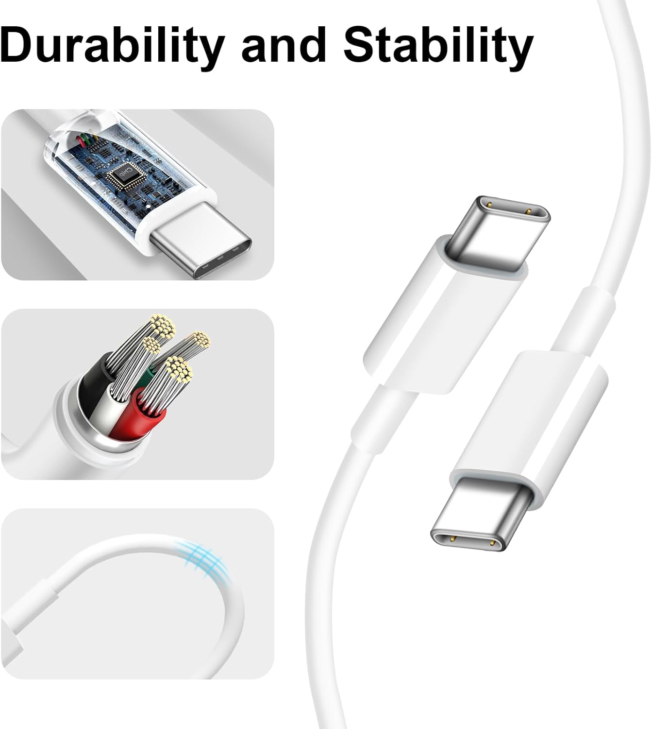 for iPhone 15/16 Car Charger, 43W 2-Port Fast USB C Car Charger Power Adapter with 6FT USB C to Type C Cable for iPhone 16e 16/15 Pro Max/Plus/iPad Pro/Samsung Galaxy S25 S24 S23 S22 S21 Ultra