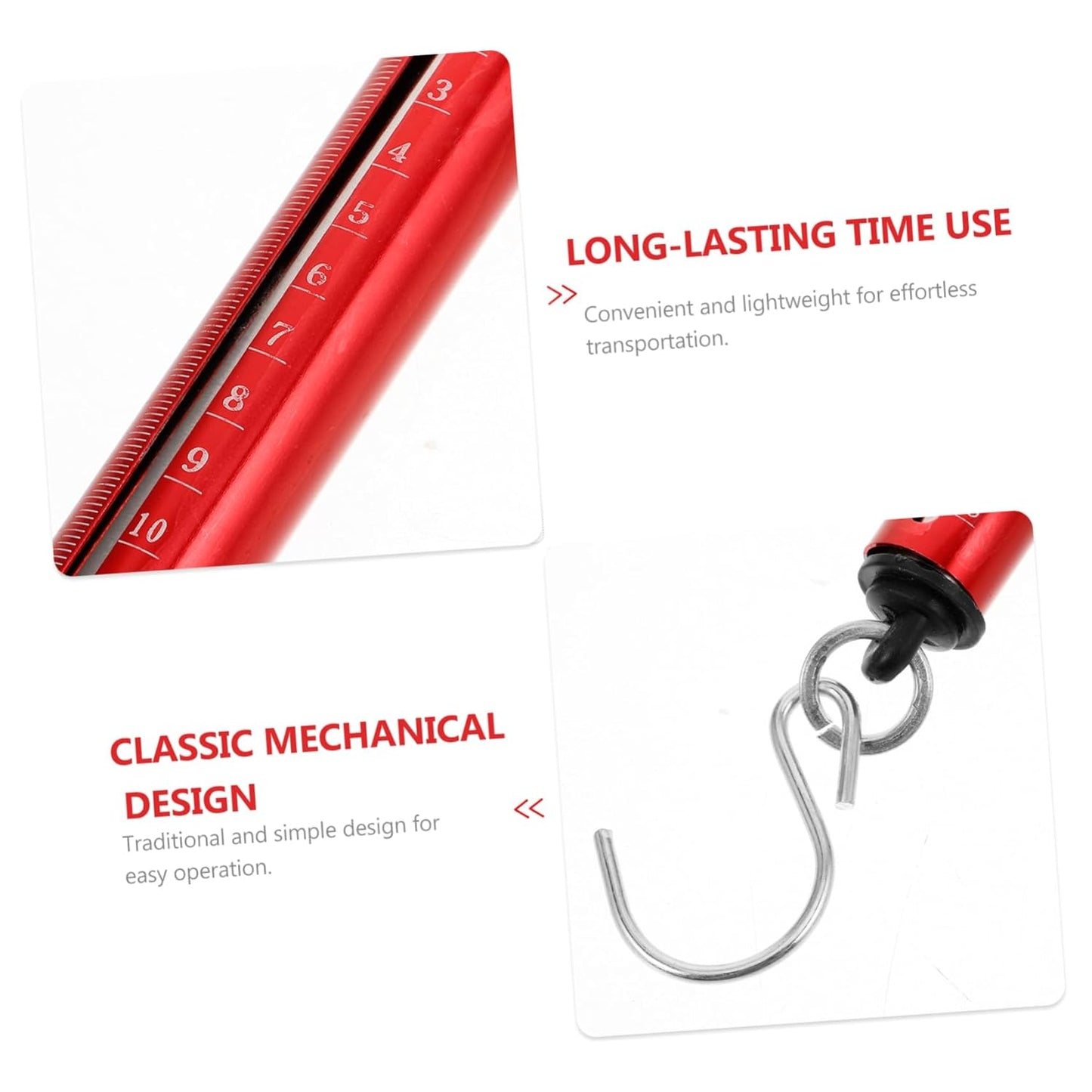 OUNONA 15kg Portable Luggage Scale Digital Scale Hanging Hook Handheld for Travel and Camping