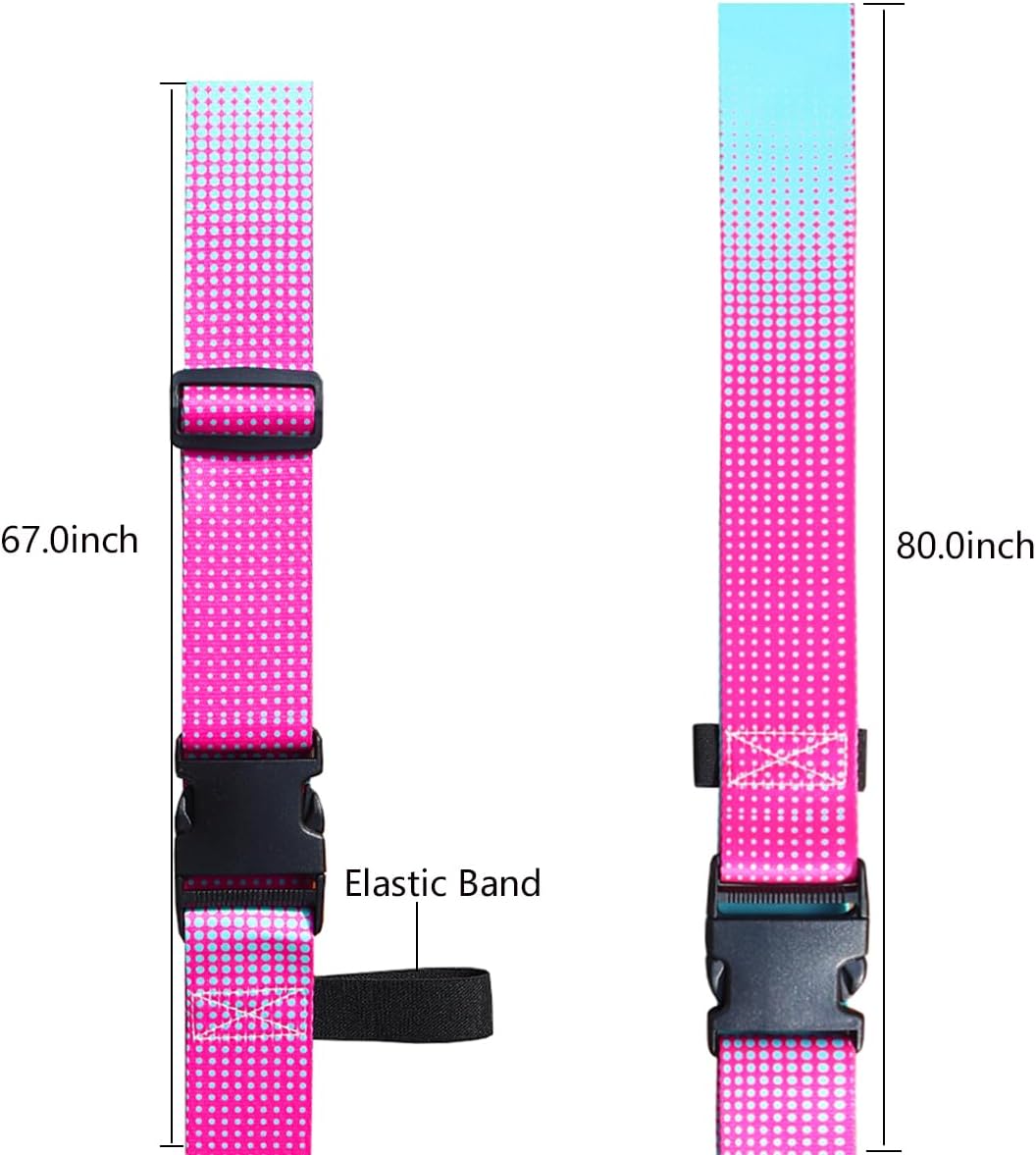 Luggage Straps for Suitcases TSA Approved Easy Pack Organized Suitcase Strap, Luggage Strap, Luggage Belt Strap, Bag Straps for Luggage. Buckle Straps Travel Accessories (Gradient Dot)
