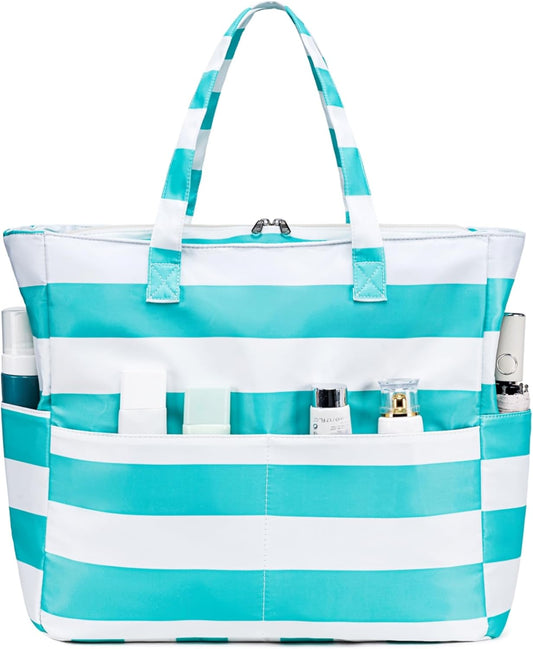 Beach Pool Bags Tote for Women Ladies Large Gym Tote Carry On Bag With Wet Compartment for Weekender Travel Waterproof