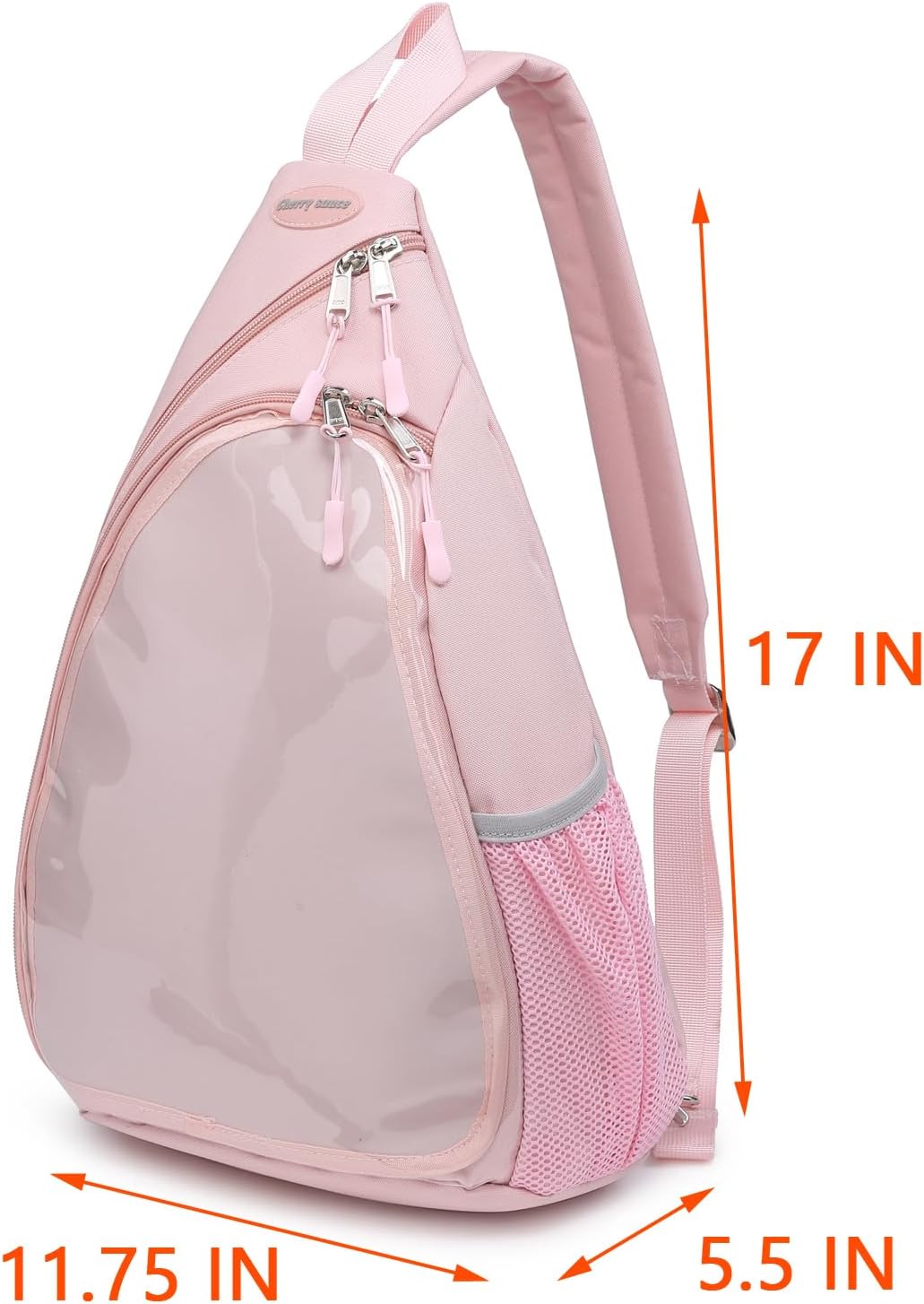 Oxford Ita Bag Kawaii Pin Display Chest Pack Single Shoulder Bag Sport Backpack Hiking Daypack, Medium