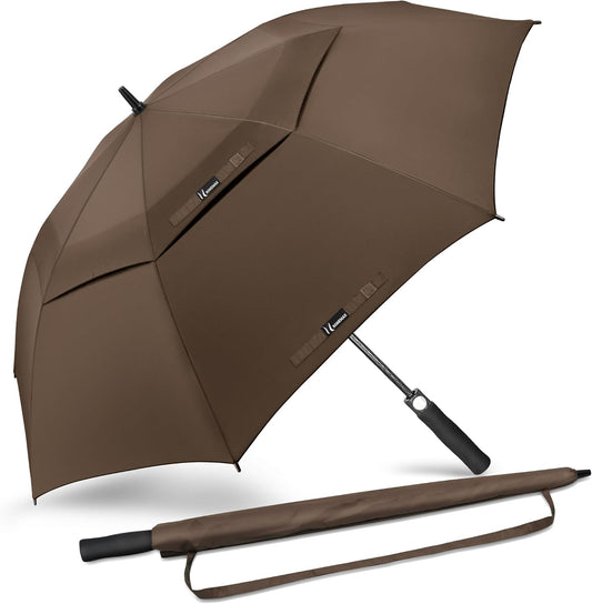 NINEMAX Golf Umbrella 51/54/62/68 Inch Automatic Open, Large Double Canopy Vented Oversize Stick Umbrellas Extra Large Windproof Waterproof for Rain