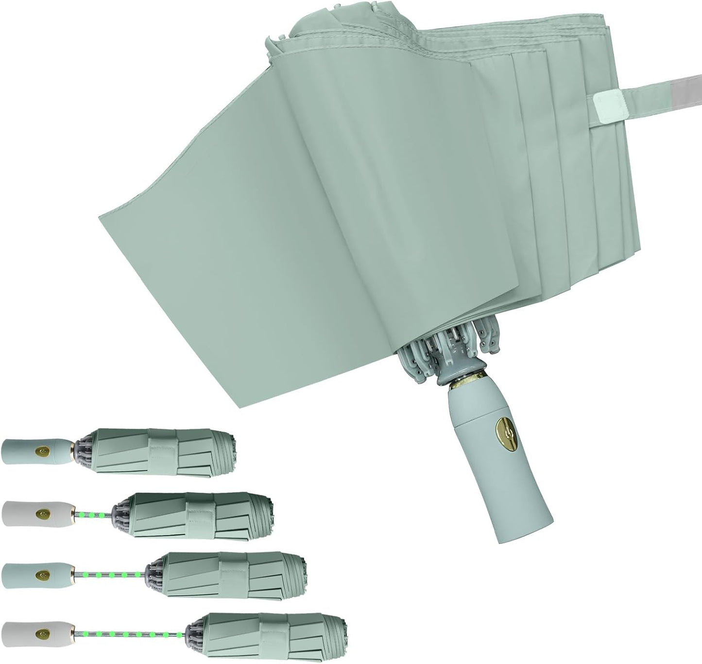 Windproof Inverted Umbrella for Travel, Comapct &Light, Easy Folding&Anti-rebound Rods, Automatic Reverse Umbrellas for Rain, Commute, Daily Use
