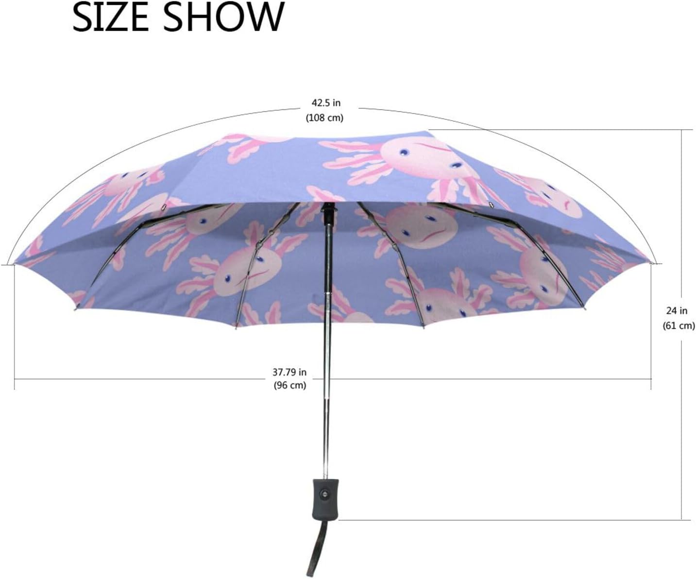 Automatic Umbrella One Touch Auto Open and Close Button Compact Travel Umbrella for Women Men Kid