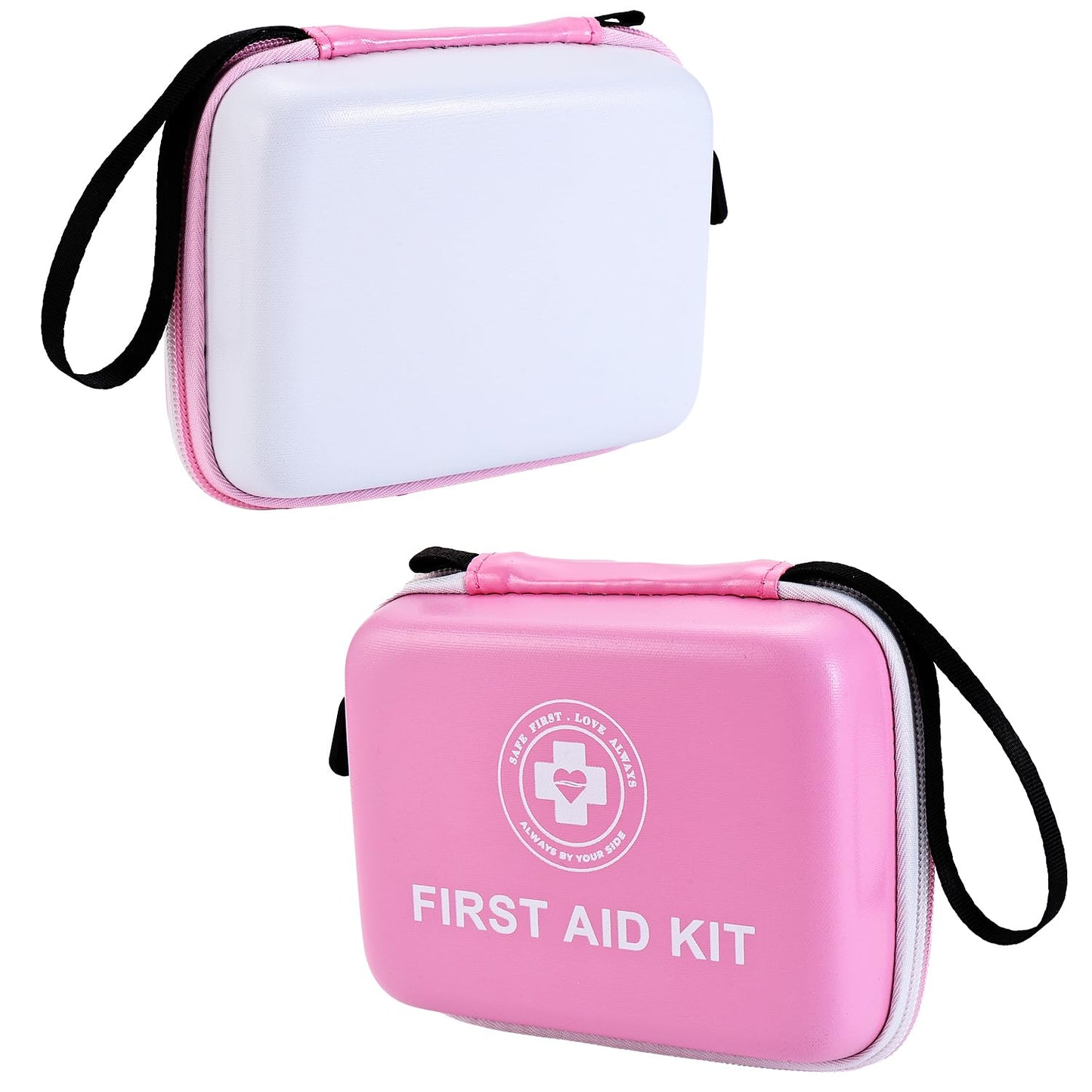 Raismile Small First Aid Kit - 165 Piece Dual-Color Emergency Medical Kit with Hard Shell &