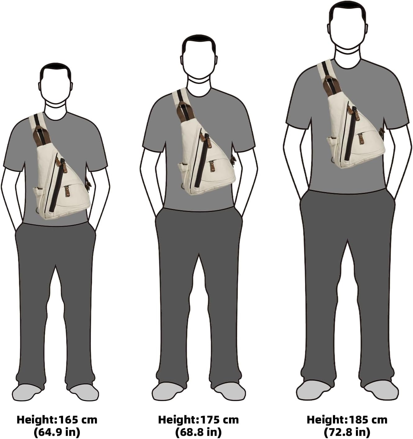 KL928 Sling Bag - Small Crossbody Backpack Shoulder Casual Daypack Rucksack for Men Women
