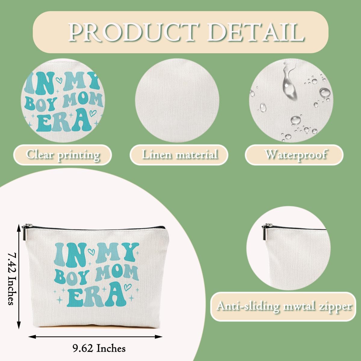 Mom Gifts Makeup Bag Mom to Be Gift Cosmetic Bag, Best Gifts for Expectant Moms Mother, Mothers Day Christmas Birthday Gift, Appreciation Toiletry Zipper Bags, Organizer, Cosmetic Pouch