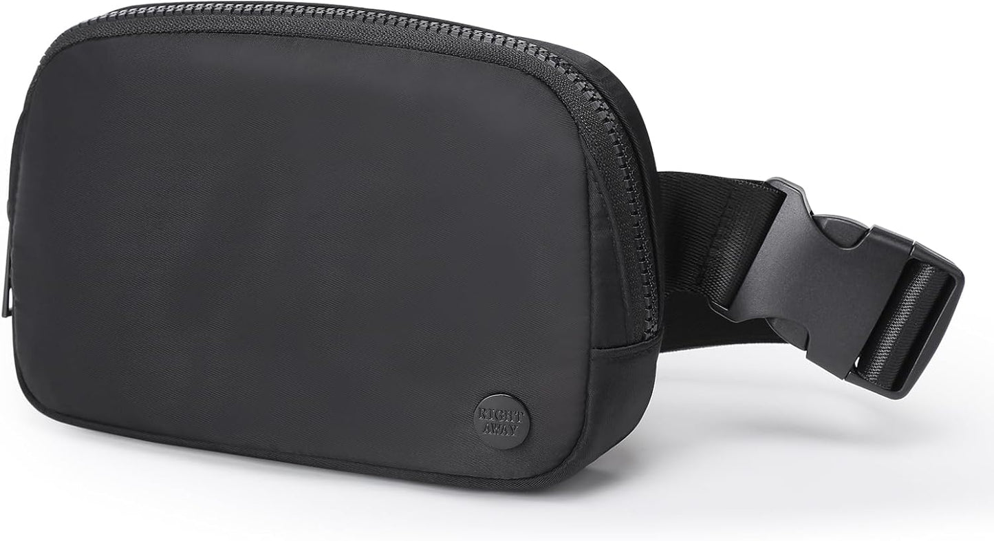 Fanny Packs for Women，Waterproof Belt Bag Bum Bags for Crossbody，Fashion Waist Packs with Adjustable Strap for Traveling, Hiking, Running（Black）