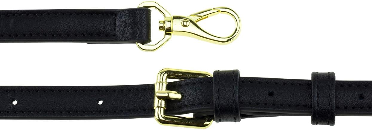 Allzedream Leather Purse Strap Replacement Crossbody Handbag Long Adjustable (Black)