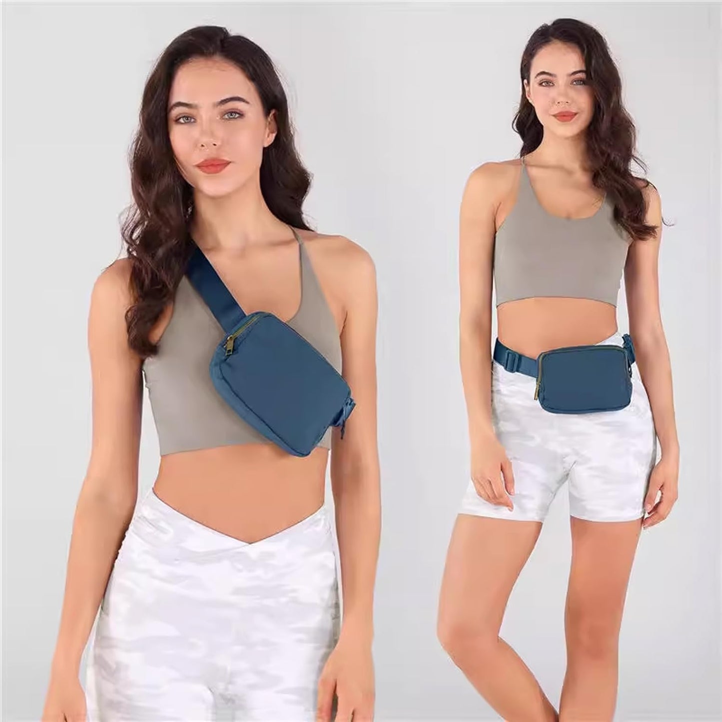 Belt Bag for Women, Cross Body Fanny Pack Fashion Waist Packs Everywhere Belt Bag with Adjustable Strap Gifts Birthday Gifts for 4 5 6 7 8 9 10 11 12 13 Year Old Girls (Dark blue)
