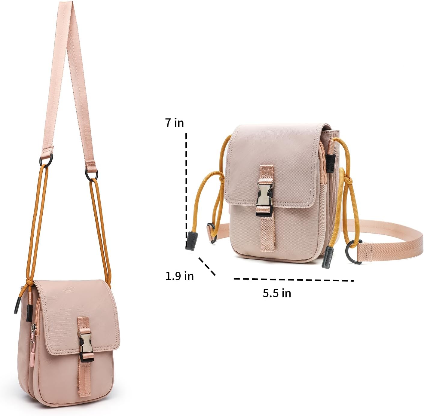 Small Messenger Crossbody bag Shoulder bag for Men Women Sling bag Purse for Work Travel