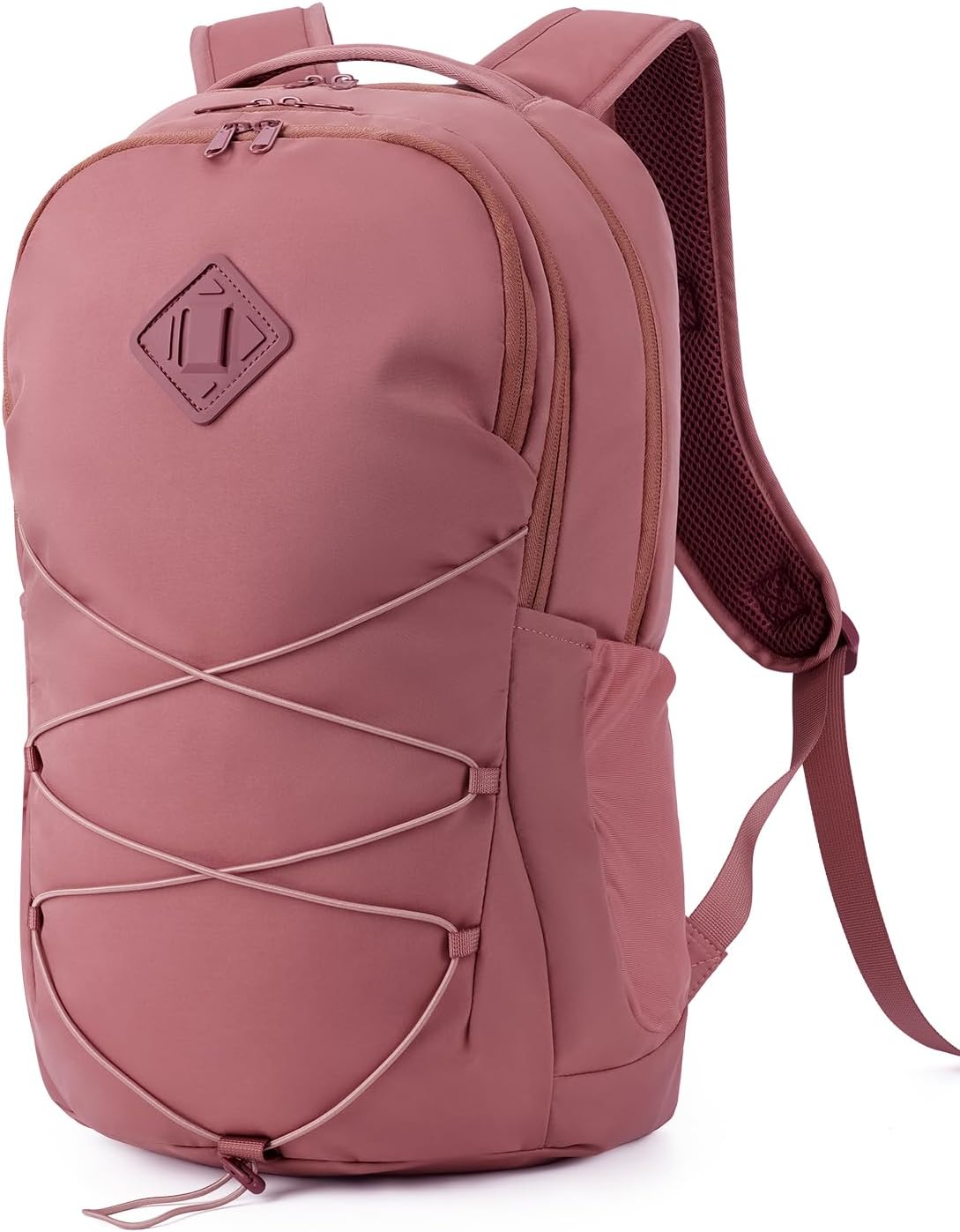 WANDF 15.6-Inch Laptop Backpack for Women, Travel Backpack Water-Resistant Lightweight College Backpack for Work Casual Business Weekender (Date Red)