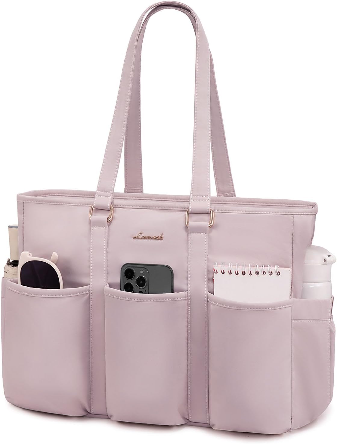 LOVEVOOK 17 Inch Laptop Tote Bag for Women Work, Teacher Tote Nurse Bag, Professional Utility