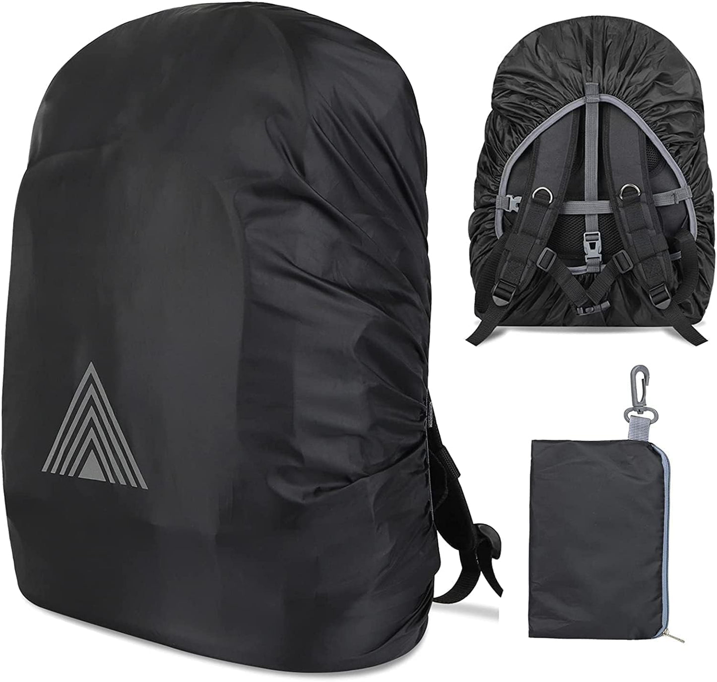 Waterproof Backpack Rain Cover(15-75L),Portable Anti Slip Rain Cover for Backpack,Cross Buckle Straps,Outdoor Anti-tear Backpack Raincover for Camping Hiking Biking Hunting Traveling