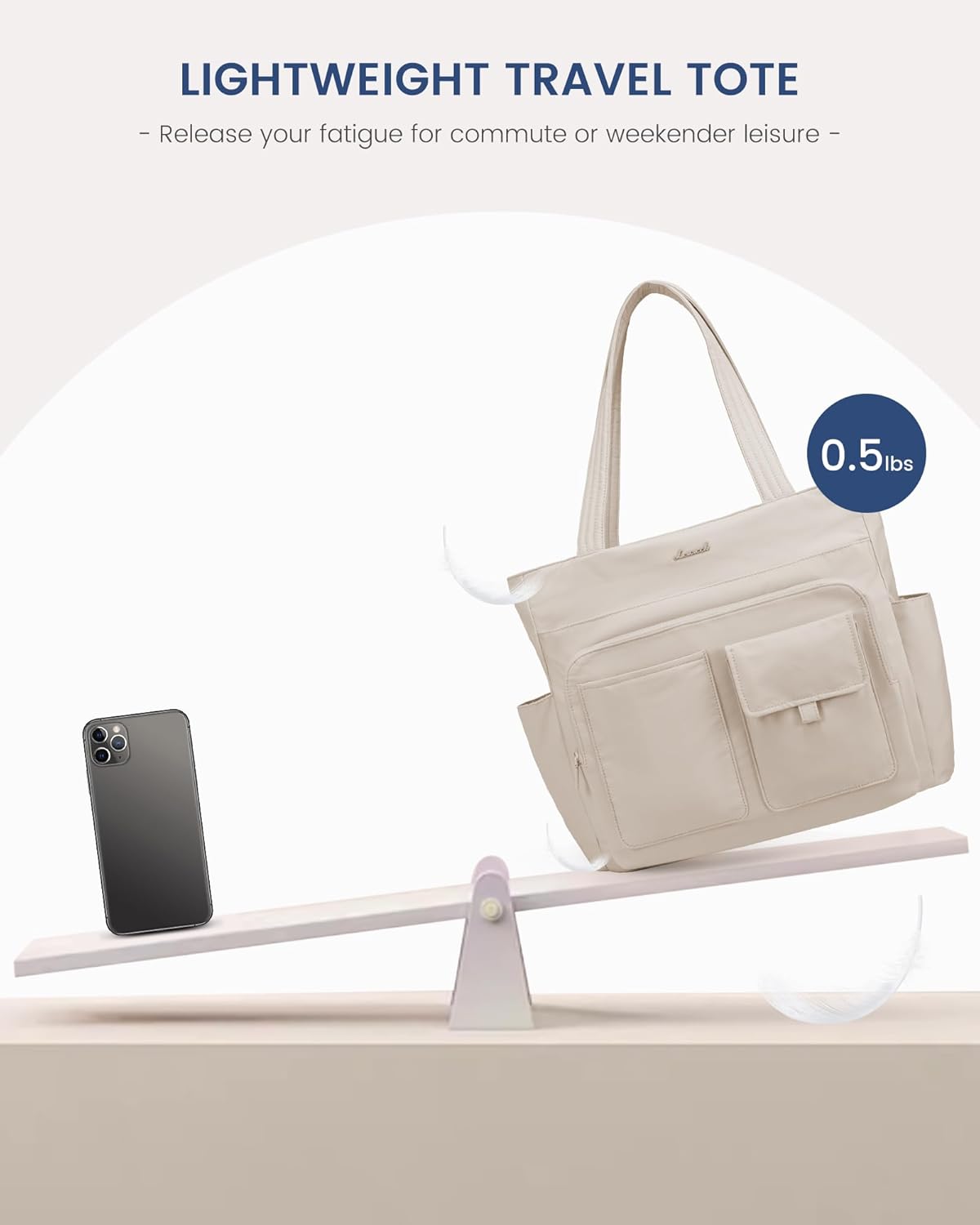 LOVEVOOK Tote Bag for Women,Light Puffer Tote Bag with Multi-pockets,Stylish Carry on Laptop Bags for Daily,Travel,Work,Gym