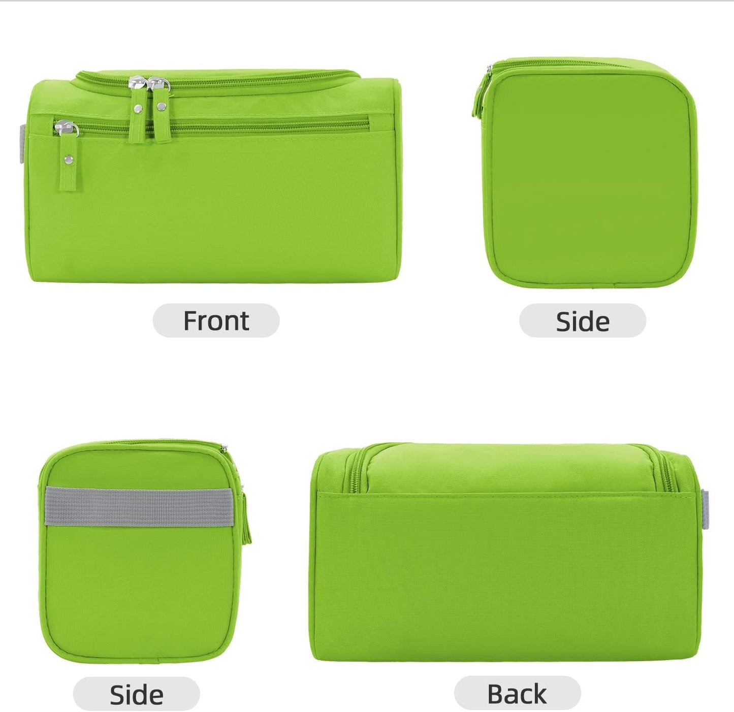 Buruis Travel Toiletry Bag for Men and Women, Hanging Cosmetics Makeup Bags, Water-resistant Dopp Kit Shaving Bags, Small Toiletry Bag for Travel Essentials (Green)