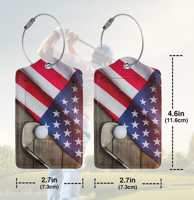 Golf Ball Luggage Tags for Suitcases Leather Carnival Cruise Luggage Tags Privacy Cover Baggage Tag