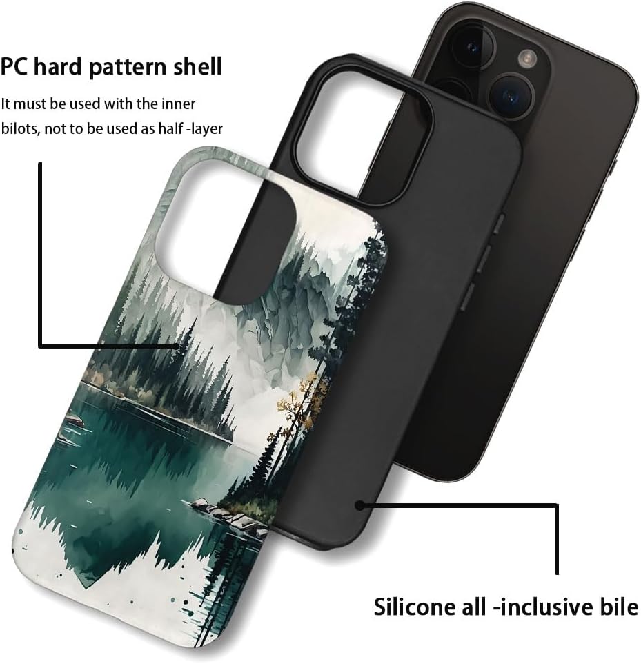 SEized Case Compatible with for iPhone 16 Pro,Mountain Forest Landscape Phone Case for Girl Women Boy Men,Durable Protection Phone Case for iPhone 16 Pro