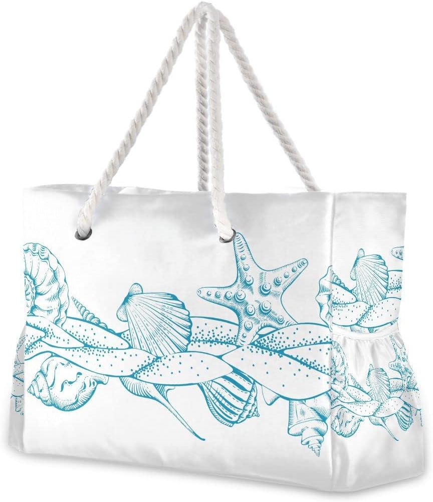 senya Large Beach Shoulder Bags Canvas Tote Water Resistant for Gym Travel Daily