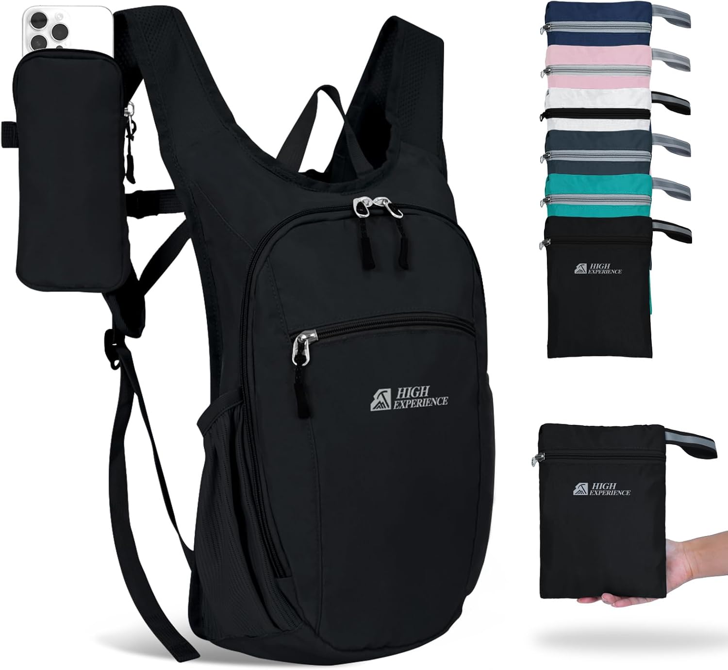 Hiking Backpack 10L/15L Small Daypack Lightweight Packable Travel Foldable Water Resistan for Women