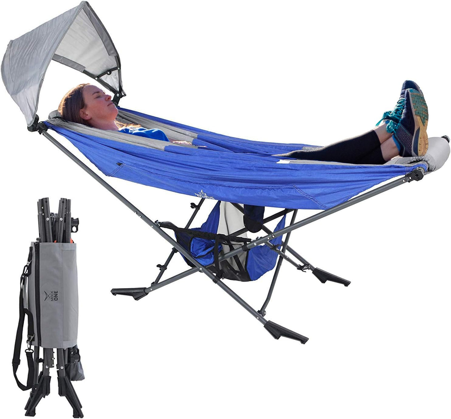 Portable Hammock with Stand for Indoor Outdoor Camping Essentials